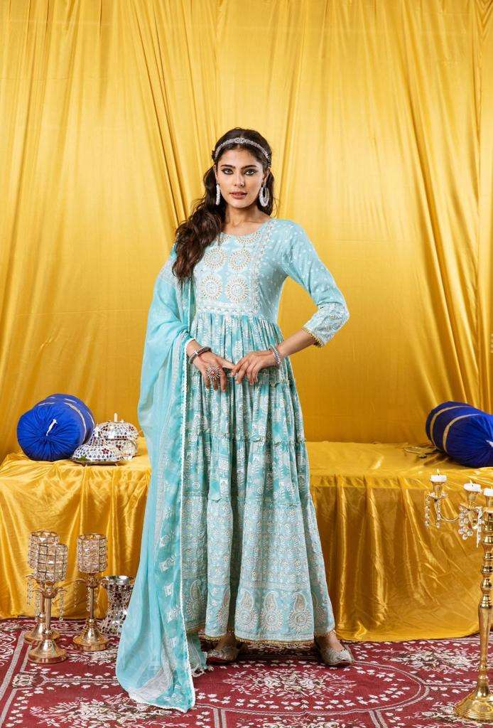 luxury embroidered cotton india dress ori - Livi Collection 