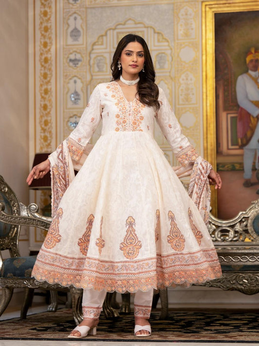 Anarkali White -2282