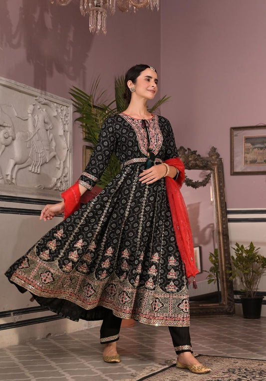 Anarkali embrodired -2414 D