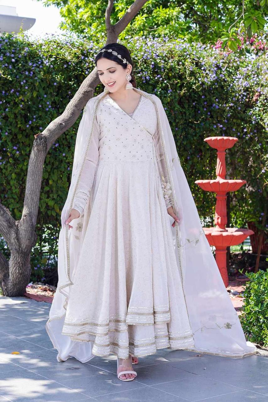 Anarkali White -2419