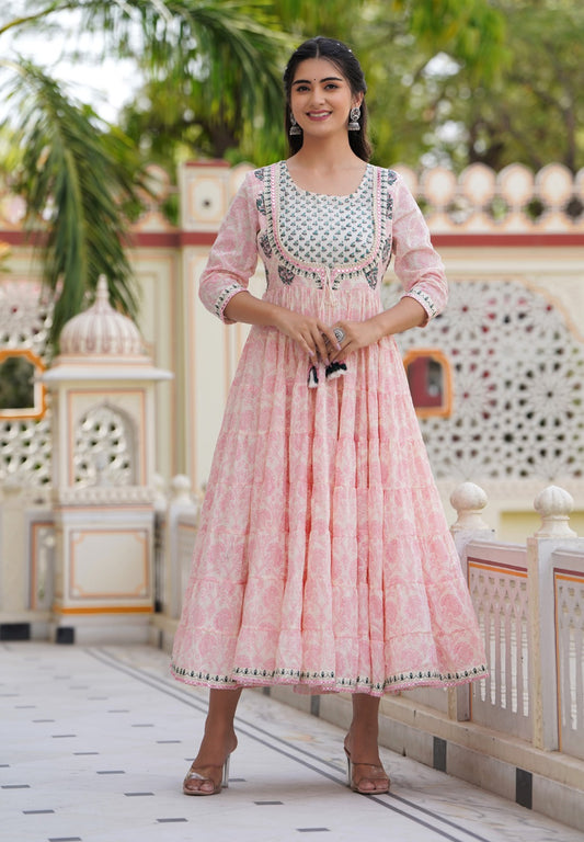 Anarkali Peach -2428