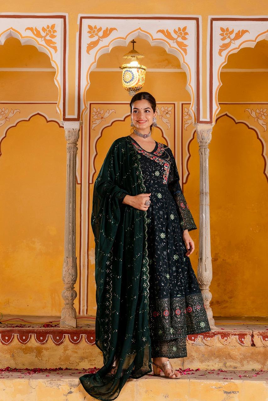 Anarkali embrodired 2441