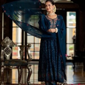 Sale Baju dress ori india sifon bordiran mewah(2798)