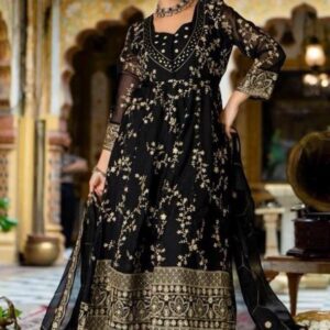 Dress wanita asli india motif bordiran
