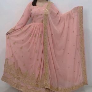 (02 ) BOM SALE Dress wanita sifon india dengan payet gold