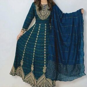 Dress wanita asli india rayon berfoil