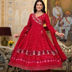 Baju dres wanita mewah maroon