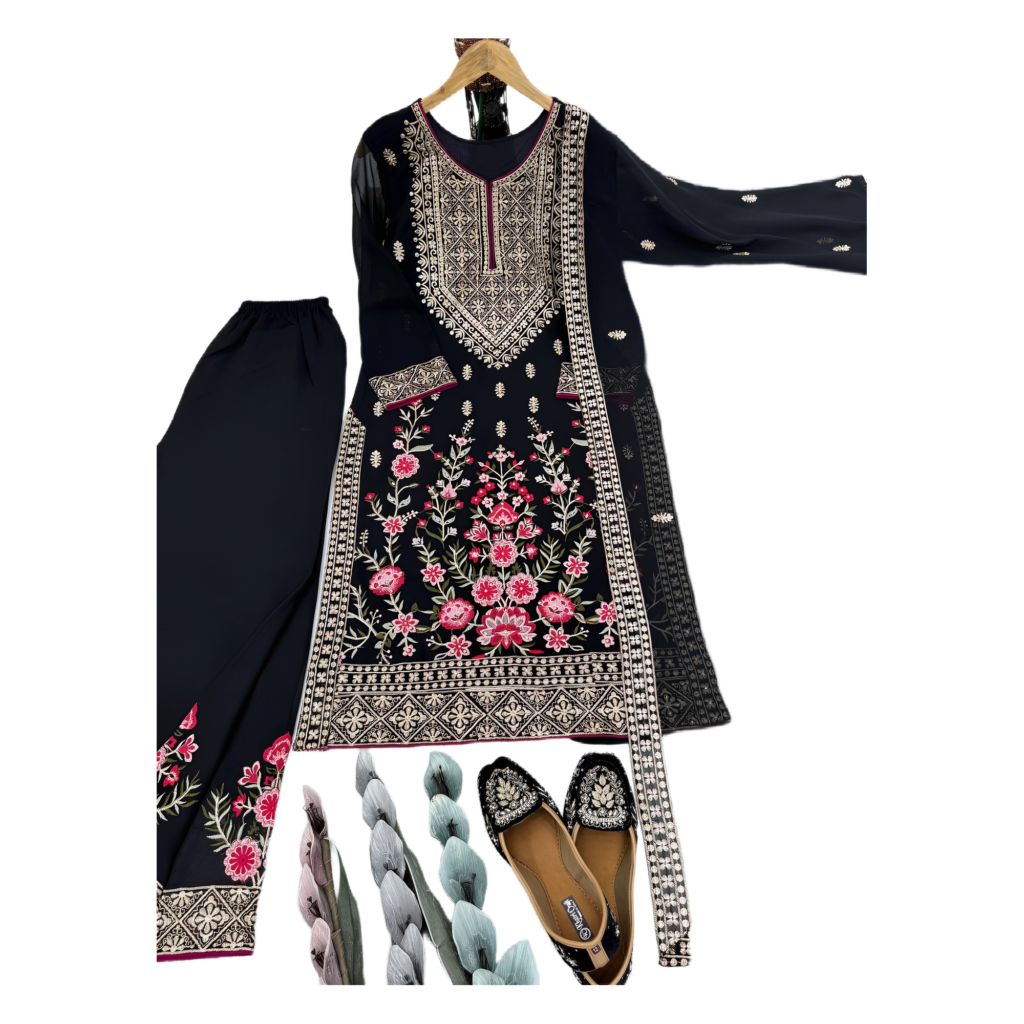Setelan Celana Palazzo Wanita Premium – Baju India Original (Kirim ke SG/MY/ID)