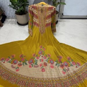 Gaun Anarkali Kuning Mustard