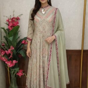 Gaun india wanita model turki warna kalem