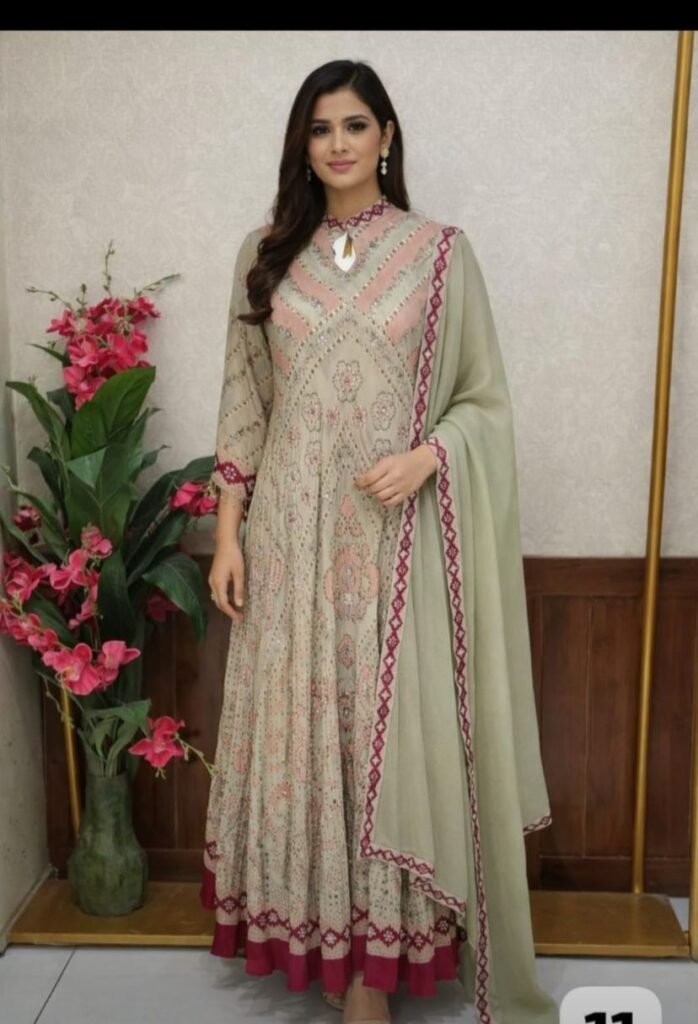 Gaun india wanita model turki warna kalem