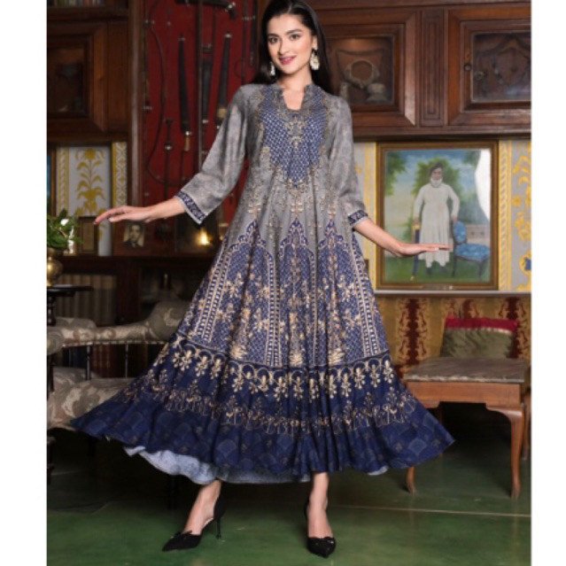 baju dress india ori hand block printing - Gambar 2