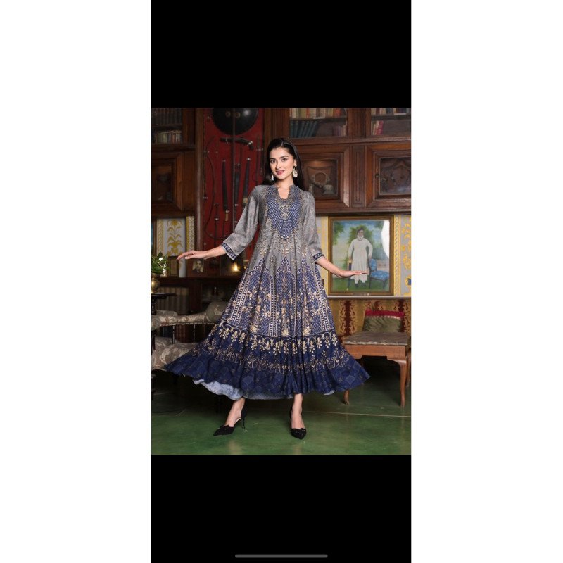 baju dress india ori hand block printing - Gambar 5