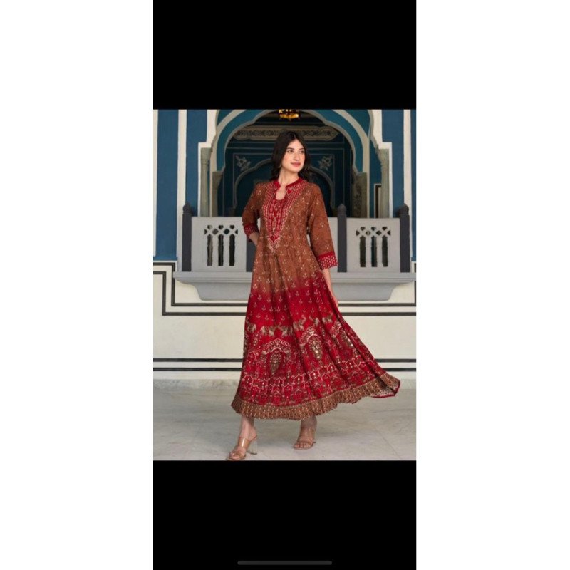baju dress india ori hand block printing - Gambar 4