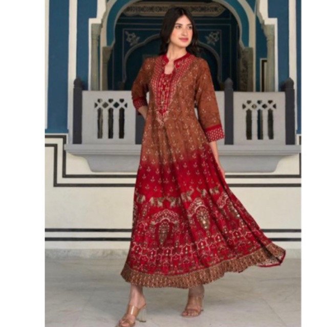 baju dress india ori hand block printing