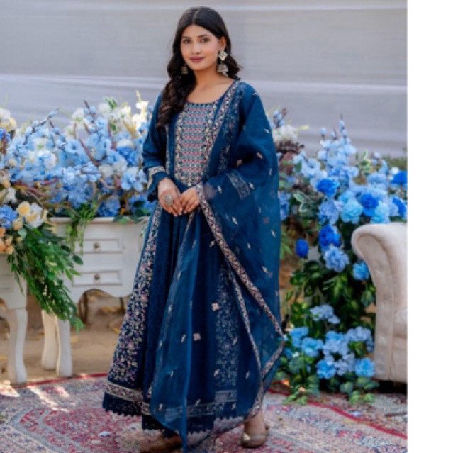 Dress ori india katun biru (2459)