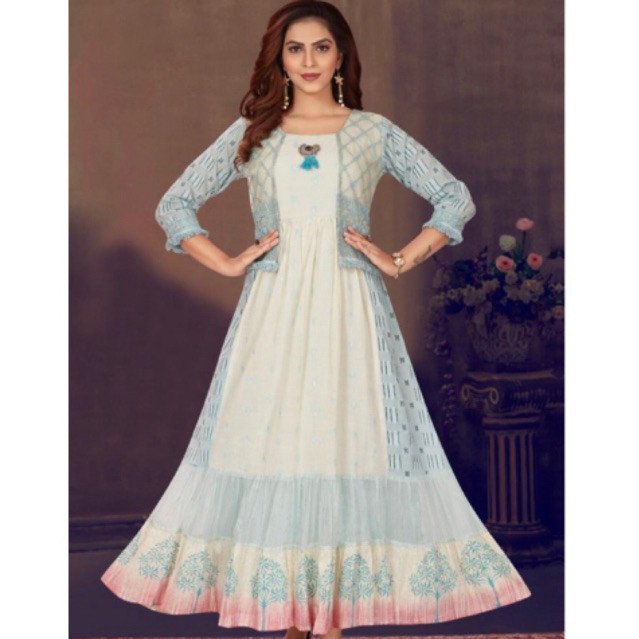 Dress ori india katun halus rompi renda