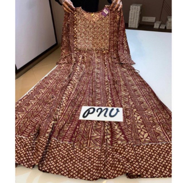 dress ori india bahan rayon printing