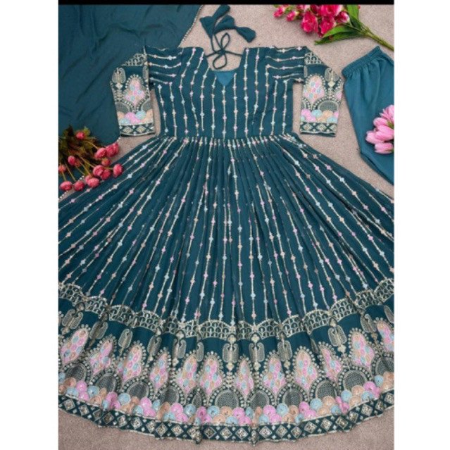 Dress ori india livi bordir mewah - Gambar 7