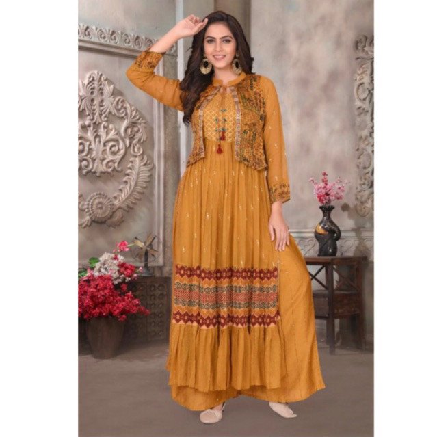 baju ori india setelan palazzo dan rompi