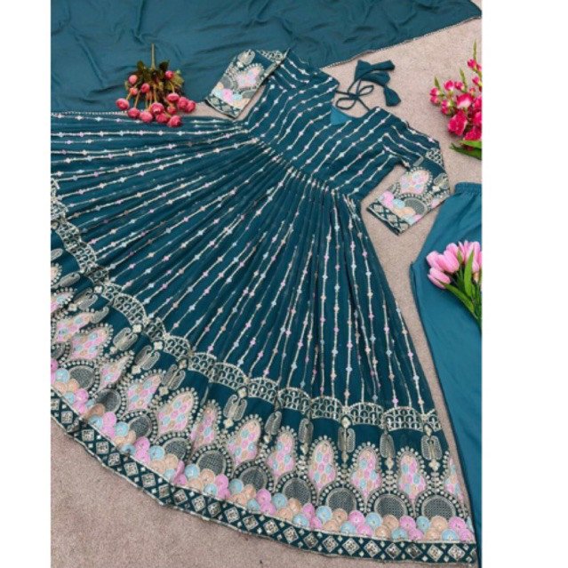 Dress ori india livi bordir mewah - Gambar 6