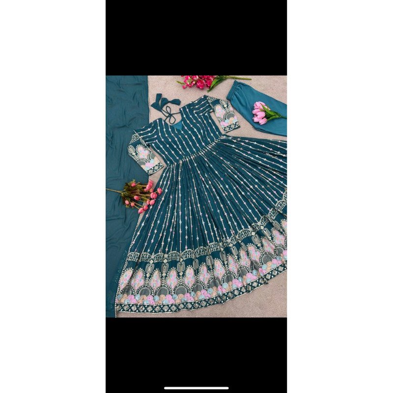 Dress ori india livi bordir mewah - Gambar 8