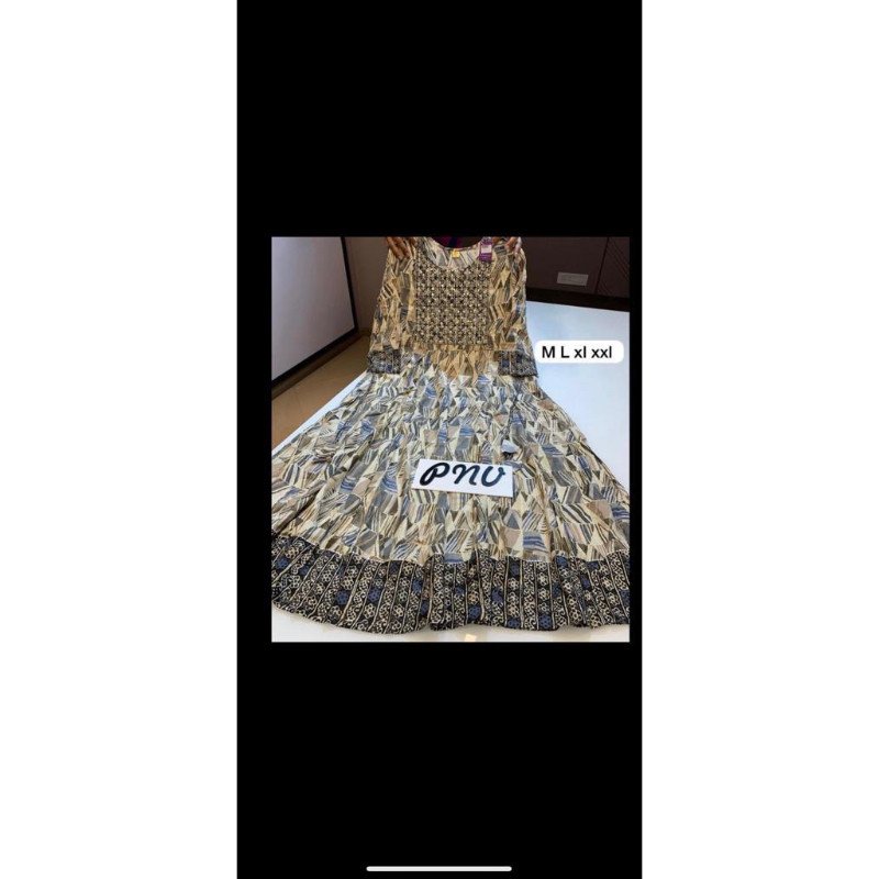 dress ori india rayon haluss - Gambar 2
