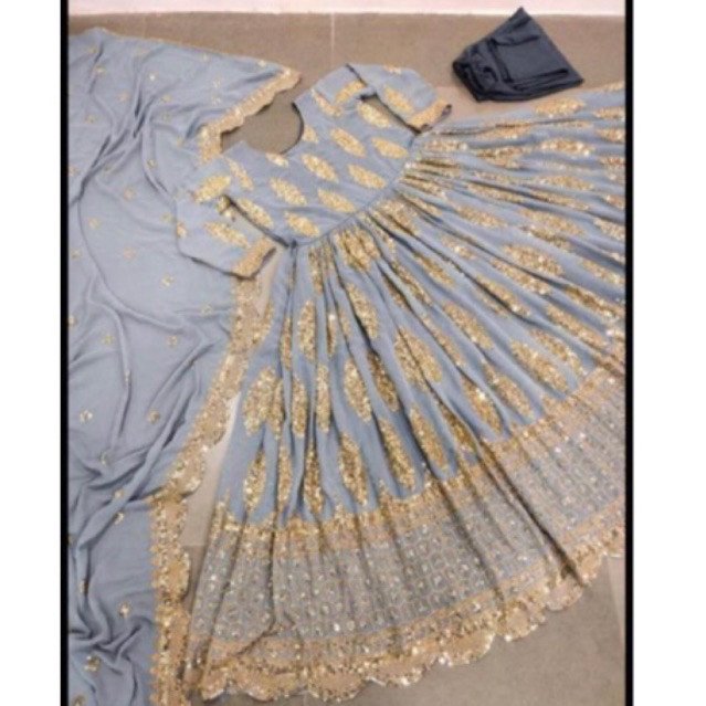 Dress anarkali viral bahan sifon