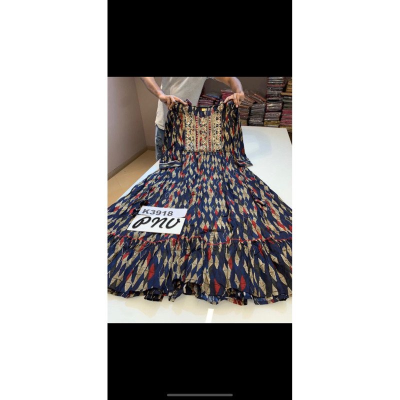 Dress ori india rayon halus terlaris - Gambar 3