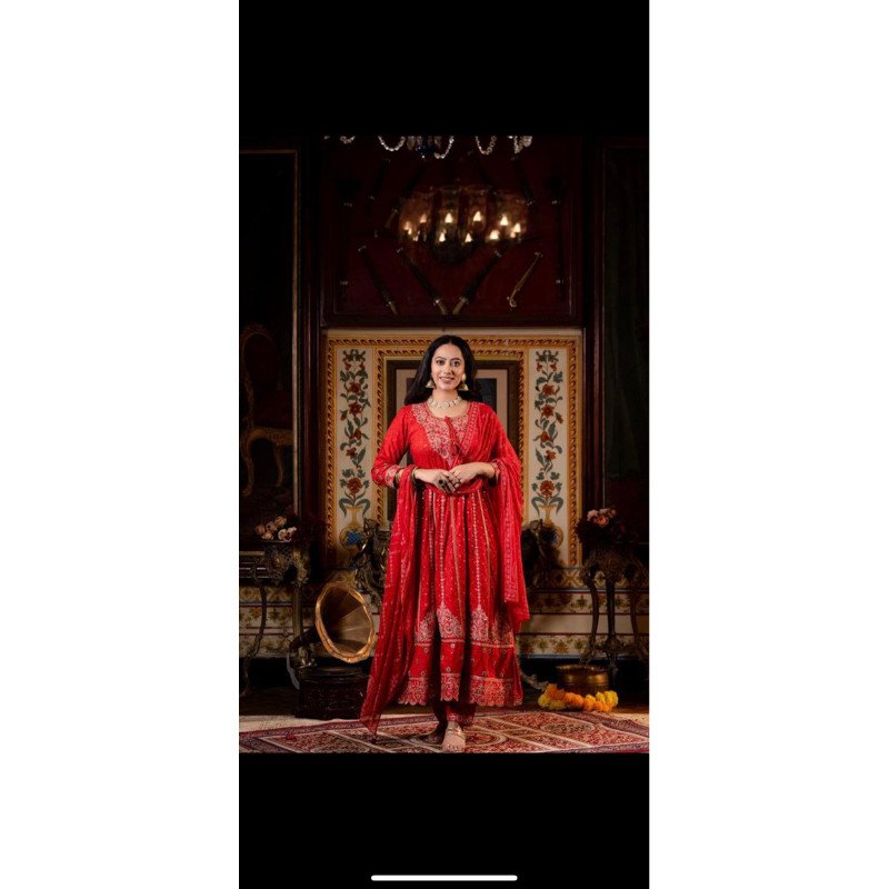 Dress ori india payet bordir mewah(1149) - Gambar 4