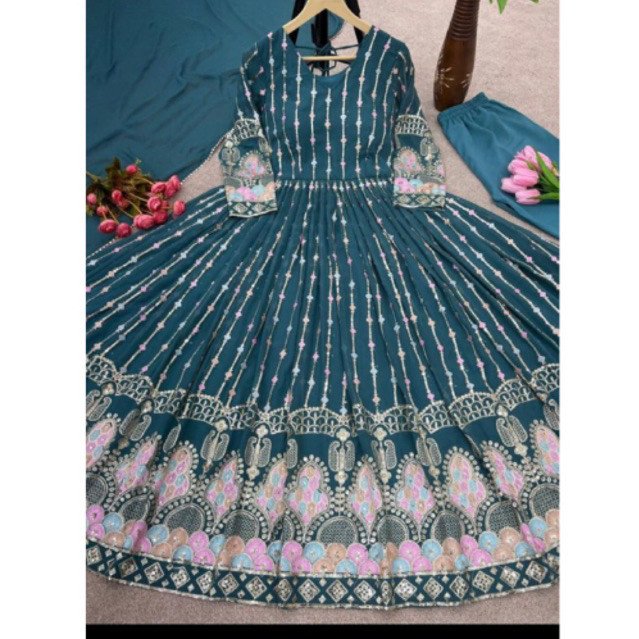Dress ori india livi bordir mewah