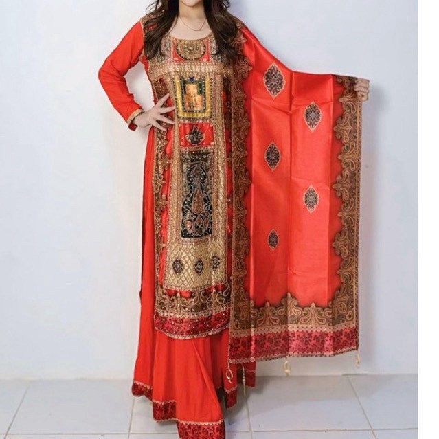 Dress wanira model dua layer india