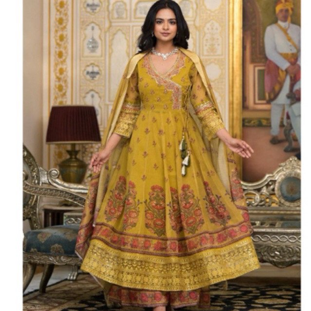 Baju dres model india olive(2808)