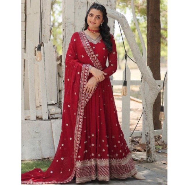 Gaun model india sifon set selendang
