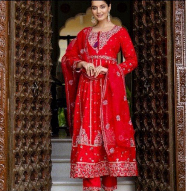 Dress ori india payet bordir mewah(1149) - Gambar 2