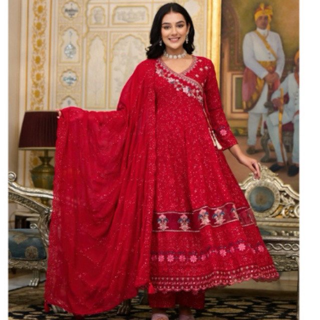 Baju dres model india sifon bordiran(2792)