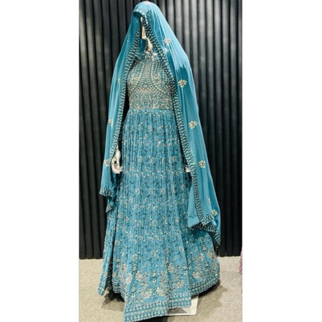 Gaun ori india full bordiran mewah(3004)