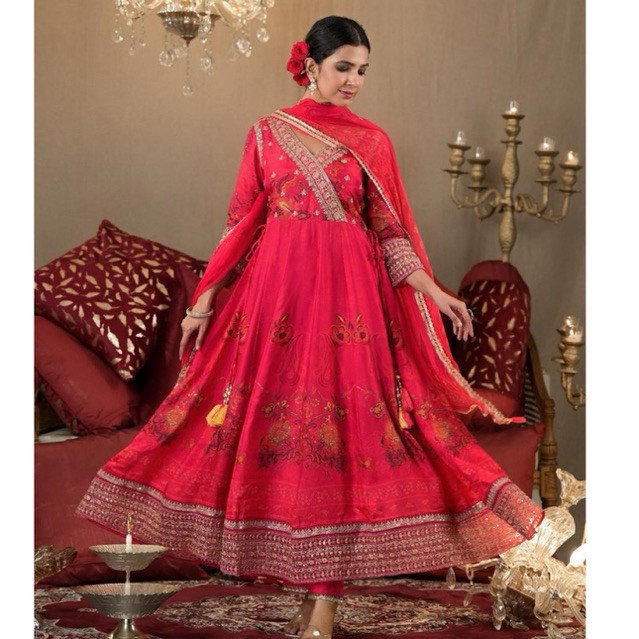 Dres wanita asli india motif cantik (3012)