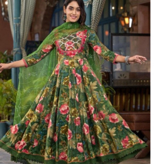 Dres wanita katun sutra asli india (2895)