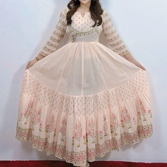 Dres wanita katun india halus adem