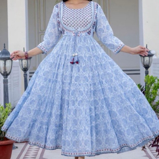 Dress wanita katun asli india