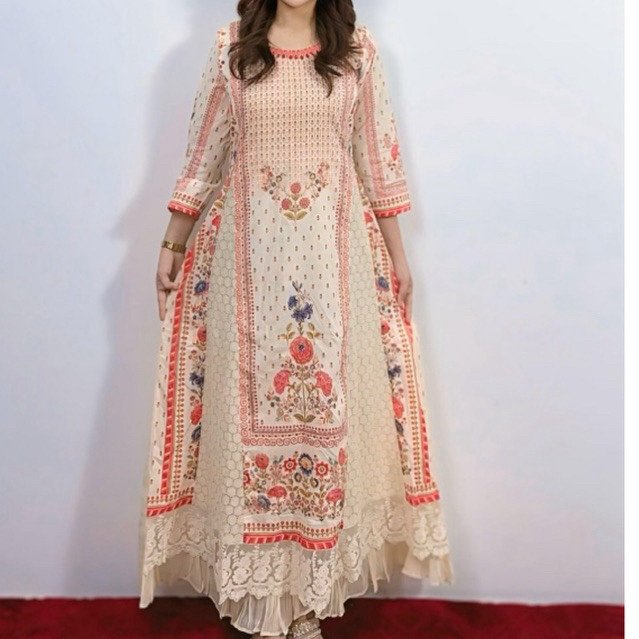 Dres wanita katun india payet kaca ori