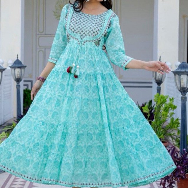 Dress wanita katun india adem