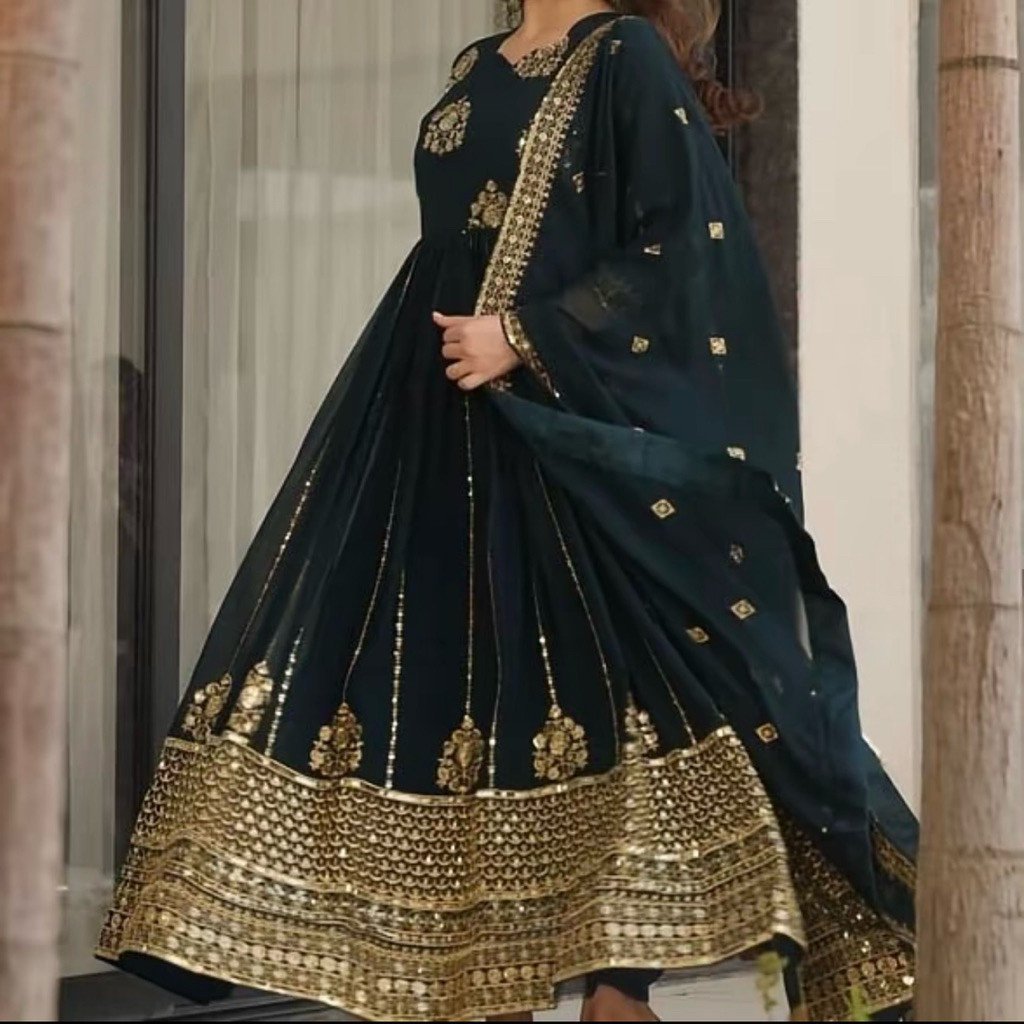 Dress wanita India sifon