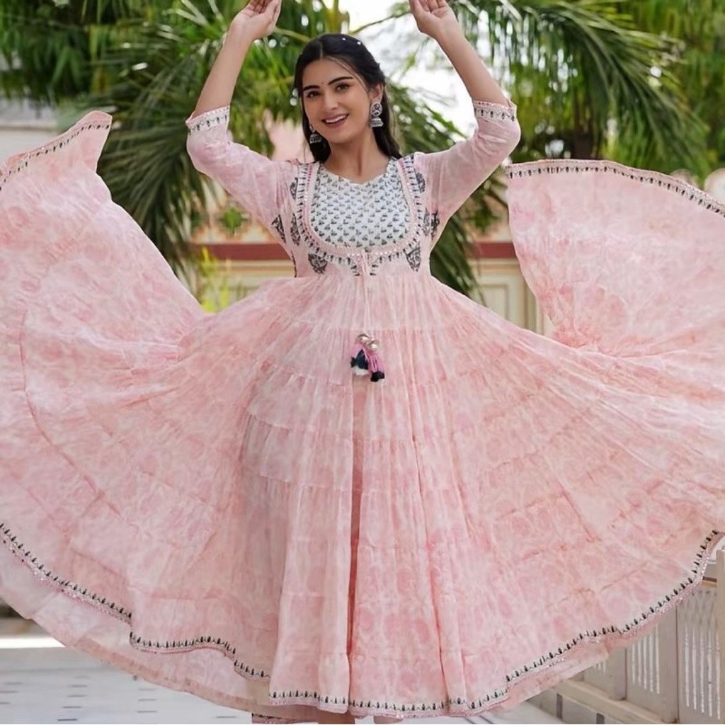 Dress Wanita katun India asli