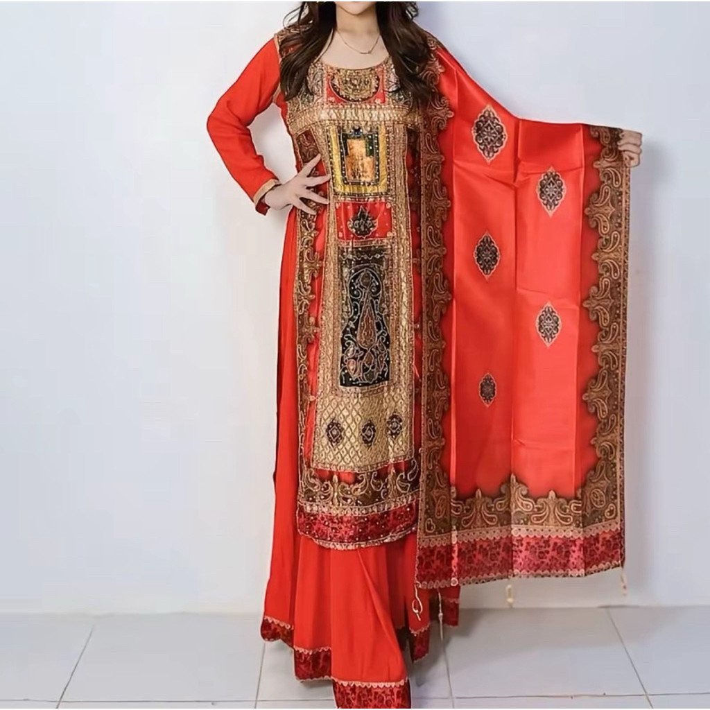 Dress wanita model dua layer